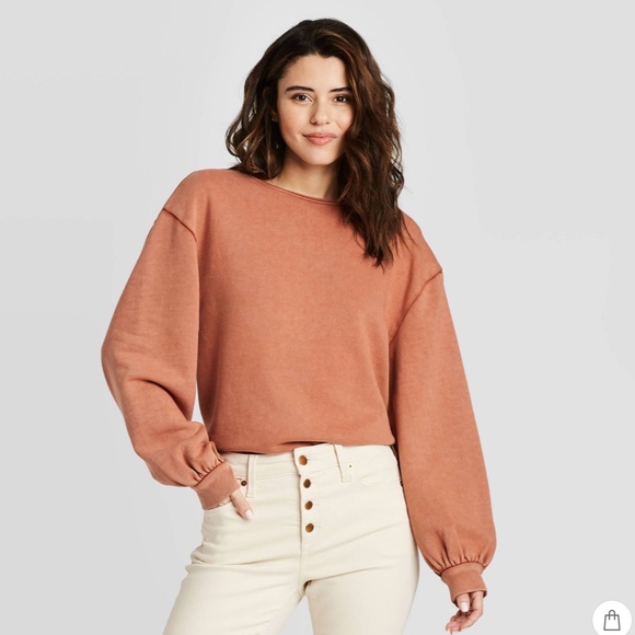 Universal Thread Puff Long Sleeve Sweatshirt - Picture 1 of 7
